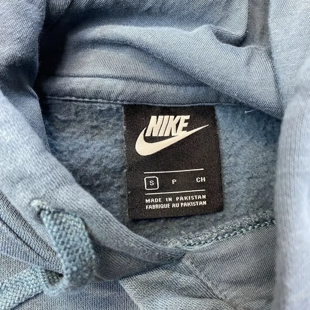 NIKE Hoodie Sweatshirt Mens Small Green Swoosh Logo Pullover Cotton